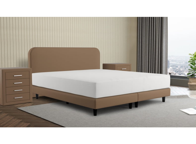 Abb. Sinsole 065 / Kopfteil 100cm / Füße 12cm / Boxspring 15 cm / Matratze 22 cm