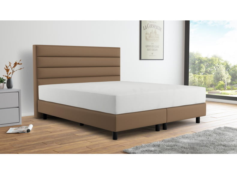 Sinsole Braun 065 (Abb. Kopfteil 120cm, Boxspring 20cm, Füße 12cm)
