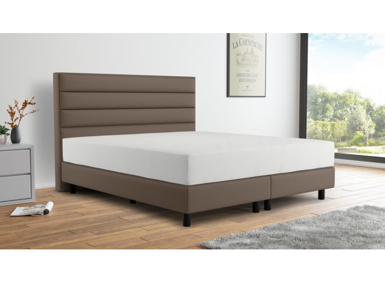 Sinsole Taupe 066 (Abb. Kopfteil 120cm, Boxspring 20cm, Füße 12cm)