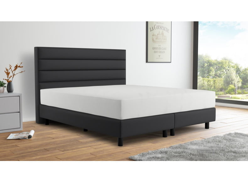 Sinsole Anthrazit 630 (Abb. Kopfteil 120cm, Boxspring 20cm, Füße 12cm)