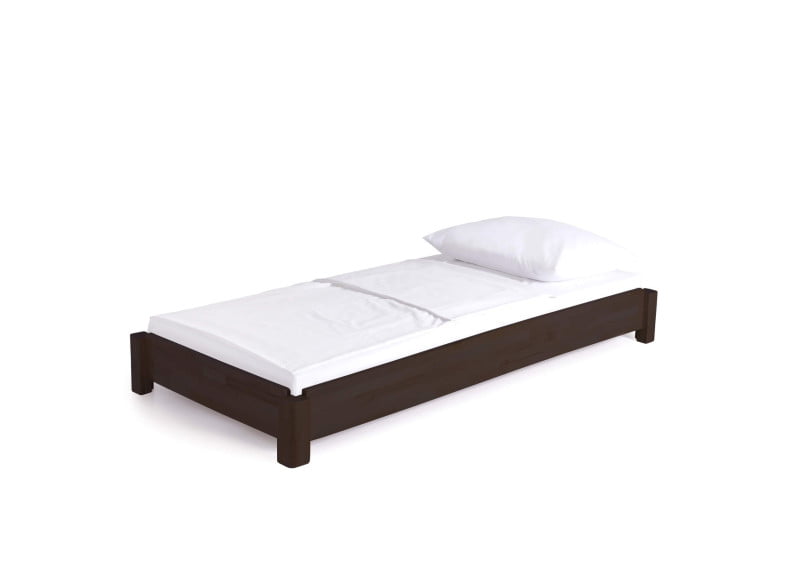 04 Buche wenge lackiert - Stapelbett 100x200 cm