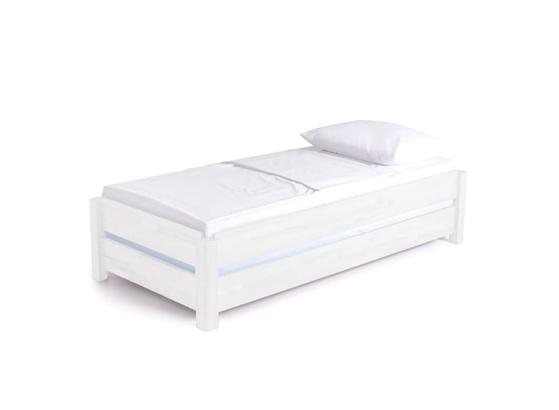 03 Buche weiß lackiert - Stapelbett 100x200 cm