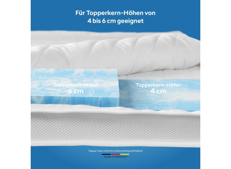Für Topperkern-Höhen von  4 bis 6 cm geeignet