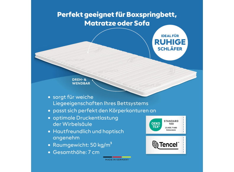 Premium-Topper mit Raumgewicht RG 50