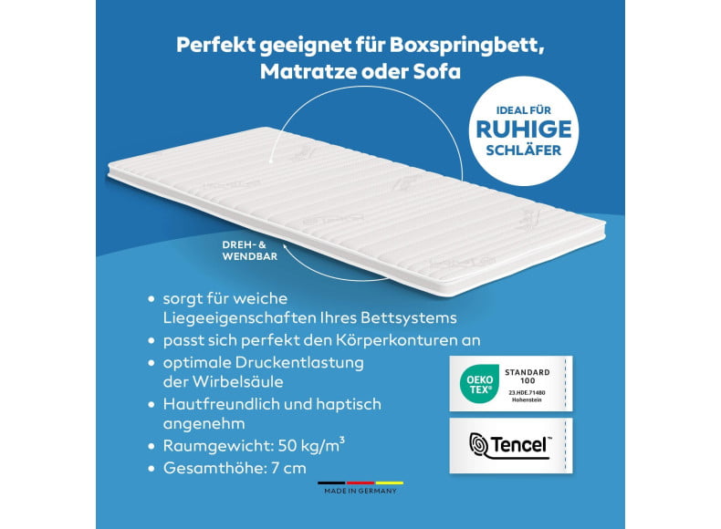 Premium-Topper mit Raumgewicht RG 50