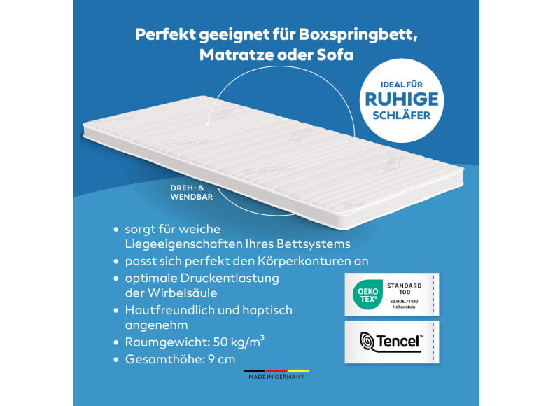 Premium-Topper mit Raumgewicht RG 50