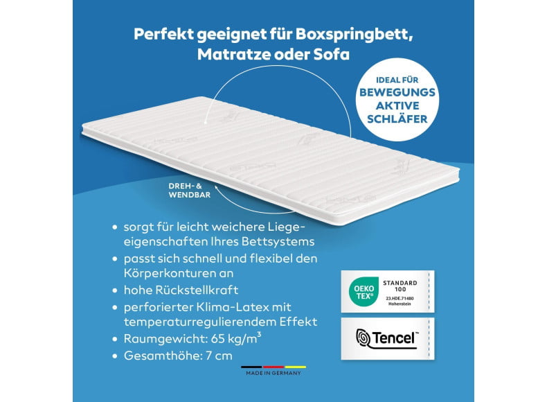 Premium-Topper mit Raumgewicht RG 65