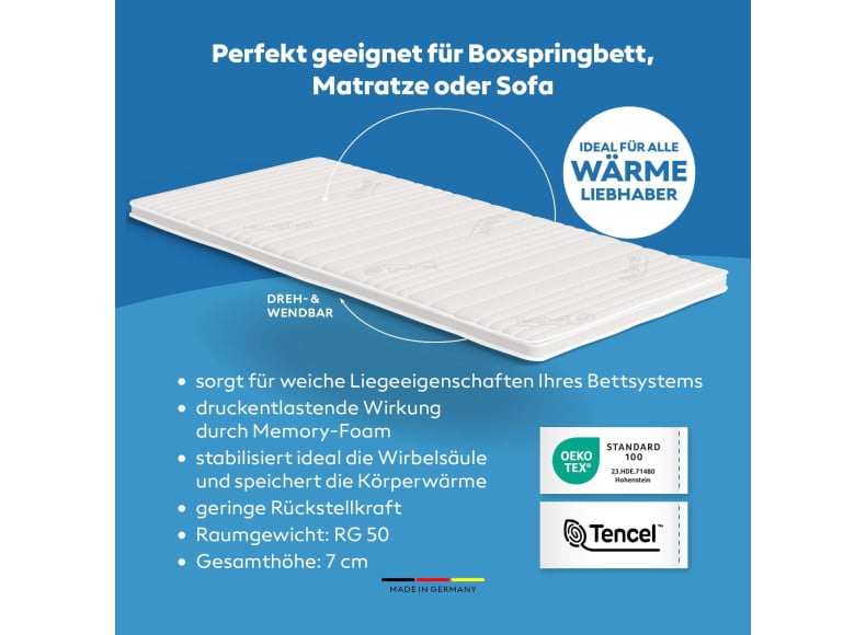 Premium-Topper mit Raumgewicht RG 50