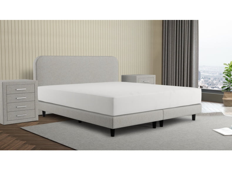 Abb. Woolyun 07-135 / Abb. Kopfteil 100cm / Füße 12cm / Boxspring 15 cm / Matratze 22 cm