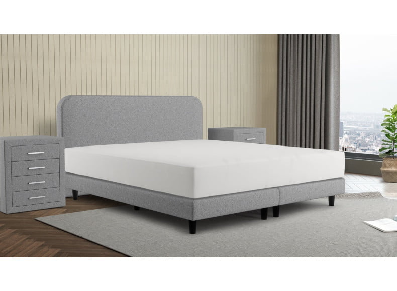 Abb. Woolyun 24-24 / Kopfteil 100cm / Füße 12cm / Boxspring 15 cm / Matratze 22 cm