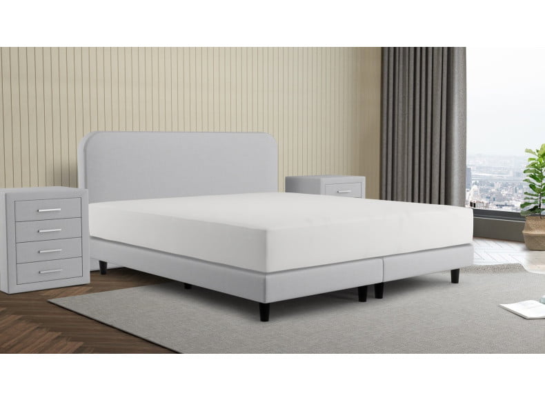 Abb. Woolyun 35-135 / Abb. Kopfteil 100cm / Füße 12cm / Boxspring 15 cm / Matratze 22 cm