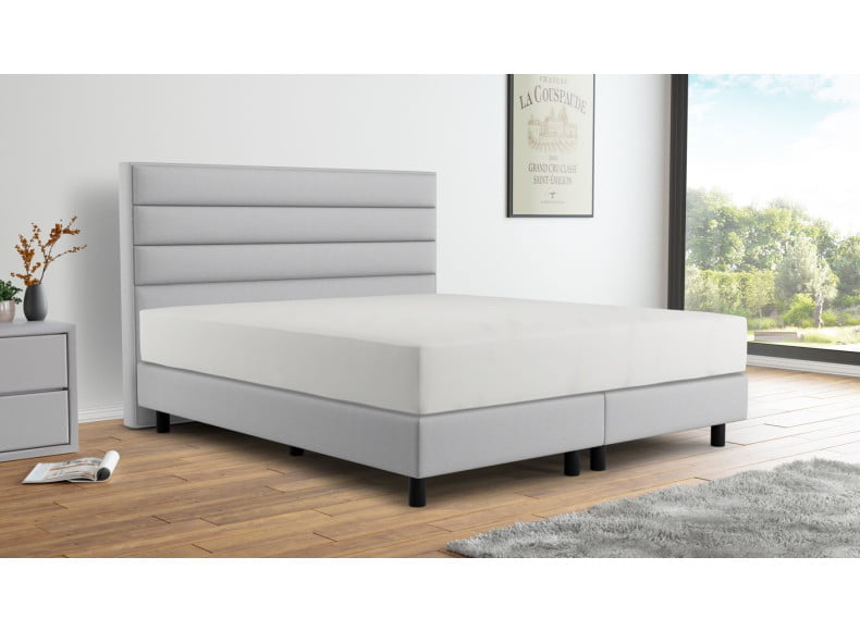 Woolyun Stein 35-135 (Abb. Kopfteil 120cm, Boxspring 20cm, Füße 12cm)