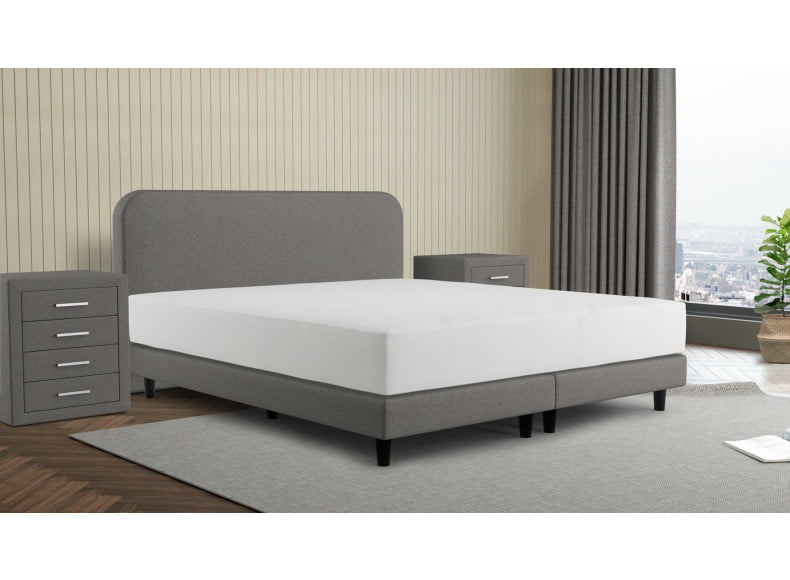Abb. Woolyun 38-38 / Kopfteil 100cm / Füße 12cm / Boxspring 15 cm / Matratze 22 cm