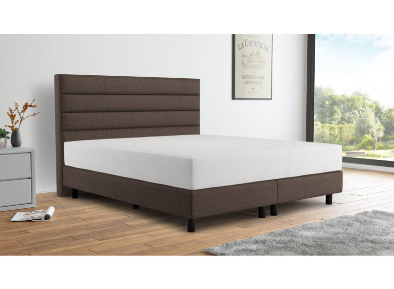 Woolyun Braun 69-38 (Abb. Kopfteil 120cm, Boxspring 20cm, Füße 12cm)