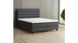 Dunkelgrau 5711 Tia - 20cm Box, 120cm Kopfteil, 12cm Füße quadratisch