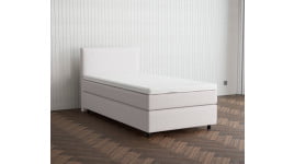 Lichtgrau 9130 Tia - 30cm Box,100cm Kopfteil, 6cm Füße - Boxspringbett 140x200