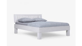 Avant Massivholzbett 180x200 Buche Weiß lackiert mit 27cm Füßen