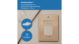 Bella Gracia Standard Duo 1 Spannbettlaken für Matratze mit verstellbarem Kopfteil und einer Höhe bis 25 cm