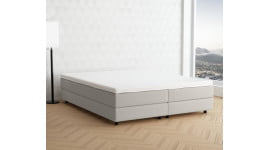 Cremeweiß 3906 Tia - 20cm Box, 6cm Füße - Boxspringbett ohne Kopfteil 180x200