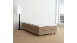 Beige 3315 Tia - 20cm Box, 6cm Füße - Boxspringbett ohne Kopfteil 70x190
