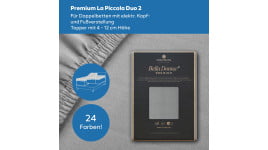 Bella Donna Premium La Piccola DUO 2 - Spannbettlaken für Topper bis 12 cm Höhe mit elektrischer Kopf- und Fußverstellung