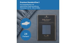 Bella Donna Premium Standard DUO 1 - Spannbettlaken für Matratzen bis 30 cm Höhe mit elektrischer Kopfverstellung
