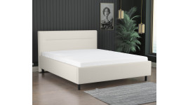 Cremeweiß 3906 Tia - 30cm Rahmen,100cm Kopfteil, 12cm Füße - Polsterbett 140x200 cm