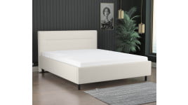 Cremeweiß 3906 Tia - 30cm Rahmen,100cm Kopfteil, 12cm Füße - Polsterbett 240x220 cm