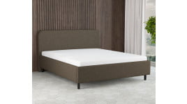 Taupe 18-72 Woolyun - 30cm Rahmen,100cm Kopfteil, 12cm Füße - Polsterbett 200x200 cm