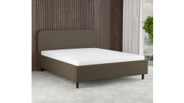 Taupe 18-72 Woolyun - 30cm Rahmen,100cm Kopfteil, 12cm Füße - Polsterbett 140x200 cm