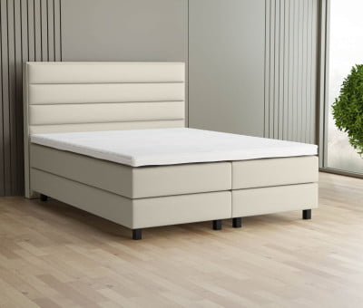 Dory Ecru 01 (Abb. Kopfteil 120cm, Boxspring 20cm, Füße 12cm)