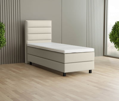 Dory Ecru 01 (Abb. Kopfteil 120cm, Boxspring 20cm, Füße 12cm)