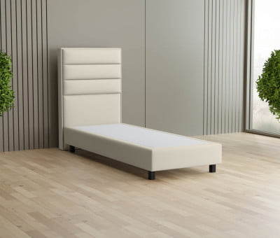 Grau 24-24 Woolyun - 20cm Box, 120cm Kopfteil, 12cm Füße quadratisch