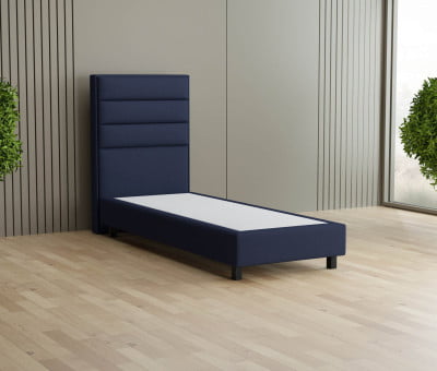 Grau 24-24 Woolyun - 20cm Box, 120cm Kopfteil, 12cm Füße quadratisch