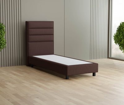 Grau 24-24 Woolyun - 20cm Box, 120cm Kopfteil, 12cm Füße quadratisch