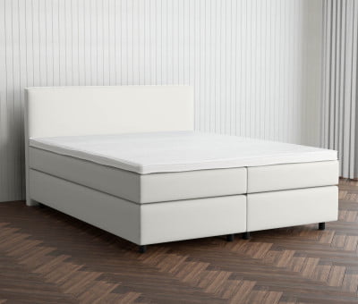 Grau 24-24 Woolyun - 30cm Box,100cm Kopfteil, 6cm Füße - Boxspringbett 160x220