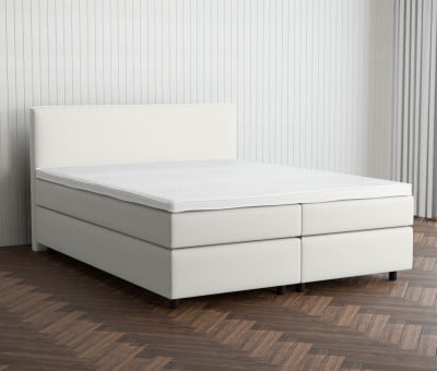 Grau 24-24 Woolyun - 30cm Box,100cm Kopfteil, 6cm Füße - Boxspringbett 200x210