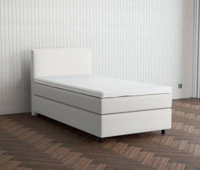 Lichtgrau 9130 Tia - 30cm Box,100cm Kopfteil, 6cm Füße - Boxspringbett 90x190