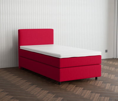Lichtgrau 9130 Tia - 30cm Box,100cm Kopfteil, 6cm Füße - Boxspringbett 70x180