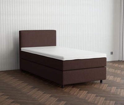 Lichtgrau 9130 Tia - 30cm Box,100cm Kopfteil, 6cm Füße - Boxspringbett 120x220