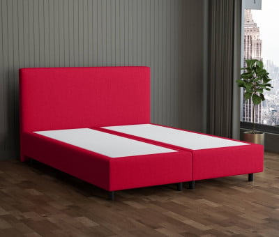 Beige 793 Loto - 30cm Box,100cm Kopfteil, 12cm Füße - Boxspringbett ohne Matratze 190x200