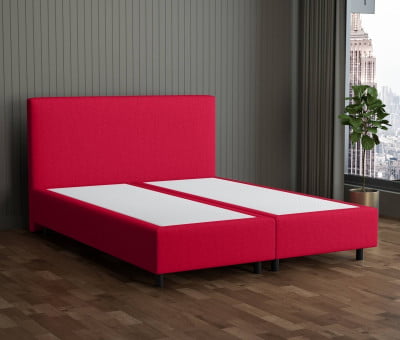 Cremeweiß 3906 Tia - 30cm Box,100cm Kopfteil, 12cm Füße - Boxspringbett ohne Matratze 150x190