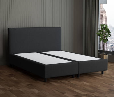 Beige 793 Loto - 30cm Box,100cm Kopfteil, 12cm Füße - Boxspringbett ohne Matratze 180x180