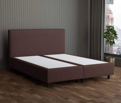 Beige 793 Loto - 30cm Box,100cm Kopfteil, 12cm Füße - Boxspringbett ohne Matratze 160x180