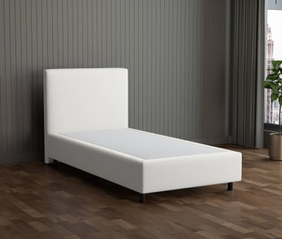 Stein 35-135 Woolyun - 30cm Box,100cm Kopfteil, 12cm Füße - Boxspringbett ohne Matratze 70x200