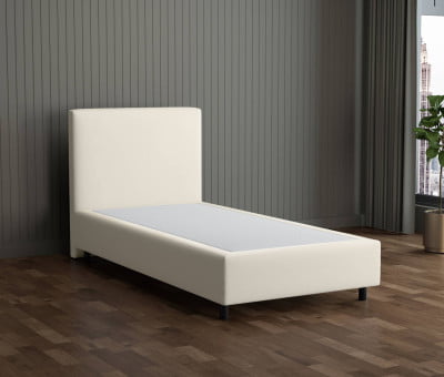 Stein 35-135 Woolyun - 30cm Box,100cm Kopfteil, 12cm Füße - Boxspringbett ohne Matratze 70x200