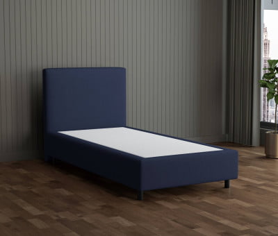 Stein 35-135 Woolyun - 30cm Box,100cm Kopfteil, 12cm Füße - Boxspringbett ohne Matratze 120x200
