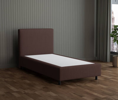 Stein 35-135 Woolyun - 30cm Box,100cm Kopfteil, 12cm Füße - Boxspringbett ohne Matratze 70x200