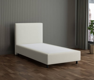 Stein 35-135 Woolyun - 30cm Box,100cm Kopfteil, 12cm Füße - Boxspringbett ohne Matratze 80x200