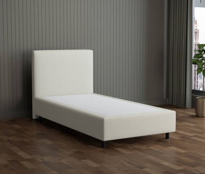 Stein 35-135 Woolyun - 30cm Box,100cm Kopfteil, 12cm Füße - Boxspringbett ohne Matratze 130x200
